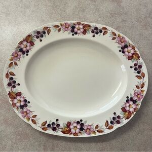 Vintage Alfred Meakin "Blackberry" Pattern Oval Serving Platter Dish